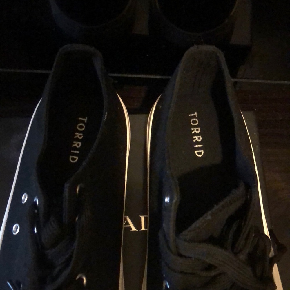 Torrid Black Canvas Sneakers Classic Casual
